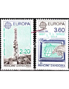 Timbres  d'Andorre Français n° 369 à 370 -  Thématique : Europa