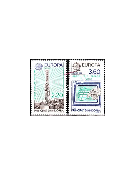 Timbres  d'Andorre Français n° 369 à 370 -  Thématique : Europa