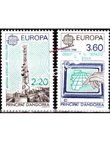Timbres  d'Andorre Français n° 369 à 370 -  Thématique : Europa