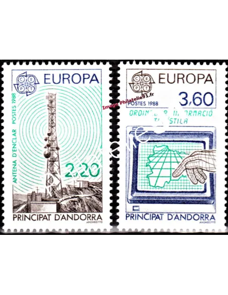 Timbres  d'Andorre Français n° 369 à 370 -  Thématique : Europa