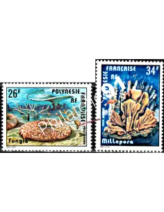 Timbres neufs de POLYNÉSIE - P.A. n°  138 à 139. Thématique : Coquillages