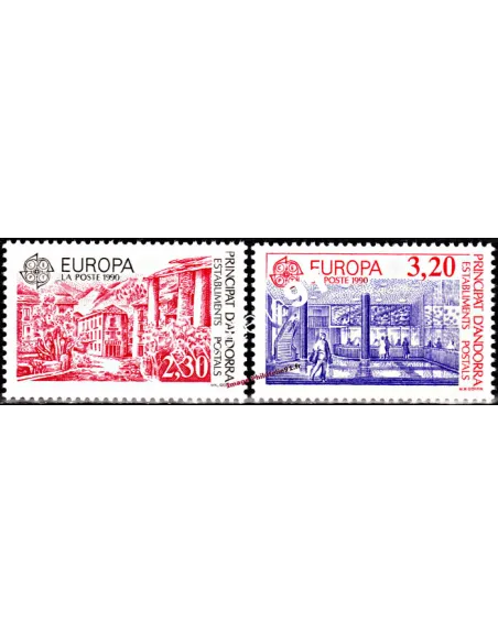 Timbres  d'Andorre Français n° 388 à 389 -  Thématique : Europa