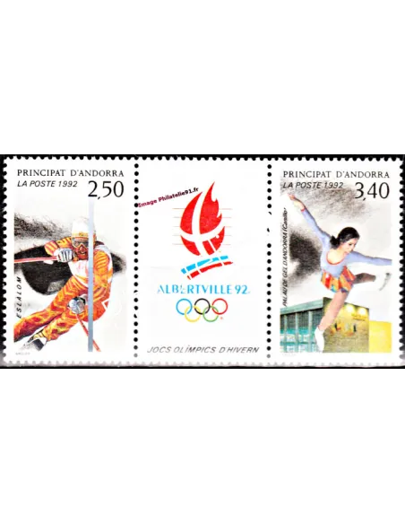 Timbres  d'Andorre Français n° 414A - Thématique Jeux olympique.