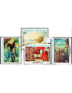 Timbres de POLYNÉSIE - PA n° 178 à 181 - Thématique: Art