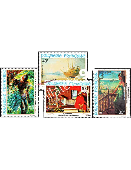 Timbres de POLYNÉSIE - PA n° 178 à 181 - Thématique: Art