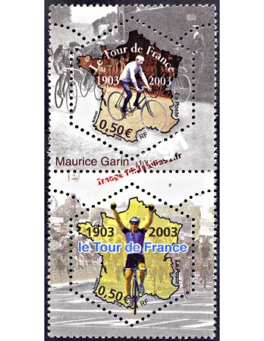 Timbre n° 3582P - Cyclisme. Tour de France. Paire verticale
