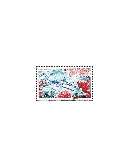 Timbre de POLYNÉSIE - P.A. n° 14. Championnats du monde de Chasse sous-marine