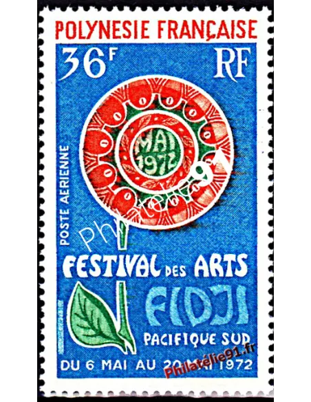 Timbre de POLYNÉSIE P.A. n° 63, Arts du Pacifique-Sud, Dom-Tom