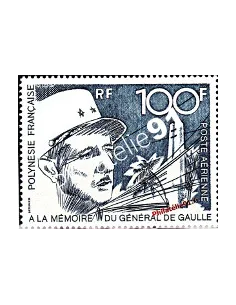 Timbre de POLYNÉSIE FRANÇAISE - P.A. n° 70 - Mémorial au général de Gaulle