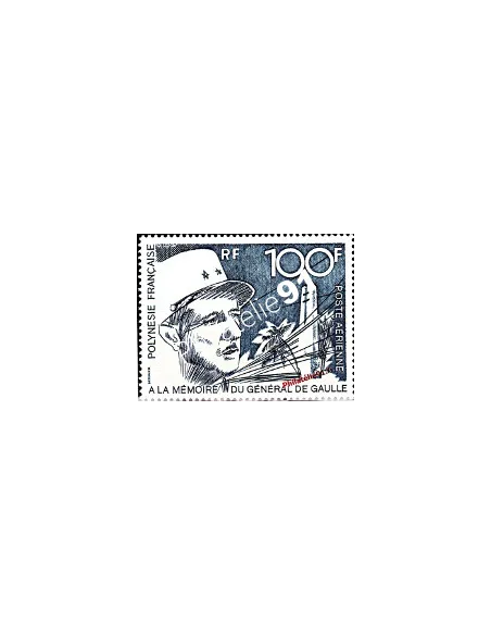 Timbre de POLYNÉSIE FRANÇAISE - P.A. n° 70 - Mémorial au général de Gaulle