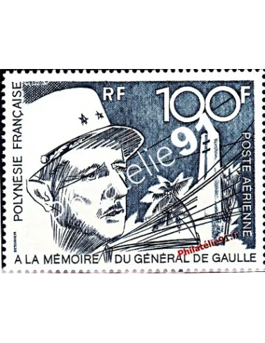 Timbre de POLYNÉSIE FRANÇAISE - P.A. n° 70 - Mémorial au général de Gaulle