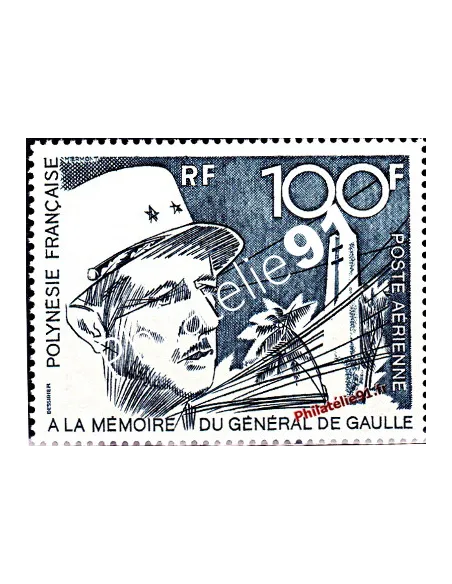 Timbre de POLYNÉSIE FRANÇAISE - P.A. n° 70 - Mémorial au général de Gaulle
