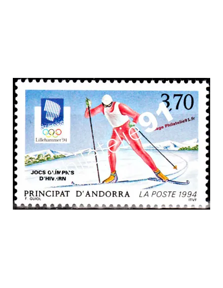 Timbres  d'Andorre Français n° 441 - Thématique Jeux olympique.