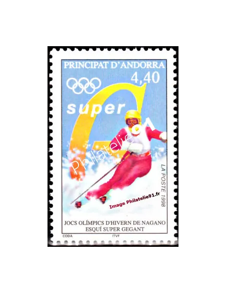 Timbre d'Andorre Français n° 498 - Thématique: J.O
