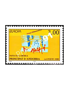 Timbre d'Andorre Français n° 504 - Thématiques: Europa et musique