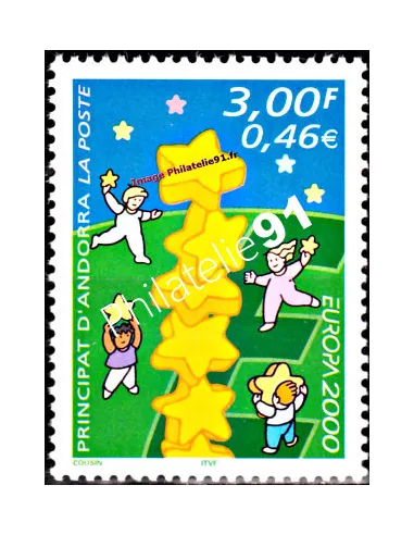 Timbre d'Andorre Français n° 529- Thématique : Europa