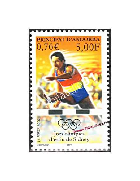 Timbre d'Andorre Français n° 534 - Thématique: J.O