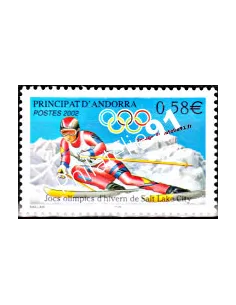 Timbre d'Andorre Français n° 566 - Thématique: J.O