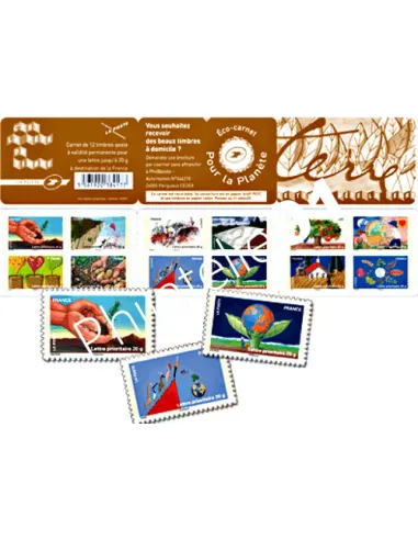 Timbres français autoadhésifs - Carnet "Le timbre fête La Terre" - Fête du timbre 2011