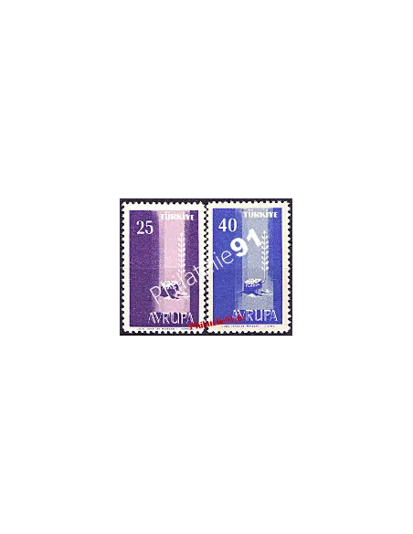 timbres de Turquie n° 1412 et 1413 - EUROPA 1958
