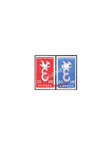 timbre d’Italie n° 765 à 766, timbres EUROPA 1958