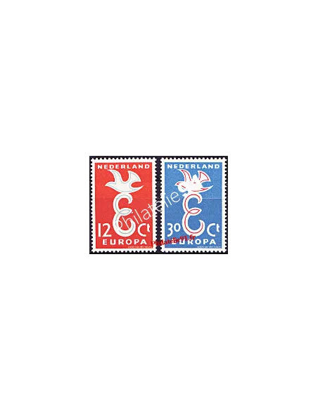 timbres des Pays-Bas n° 691 à 692 - EUROPA 1958
