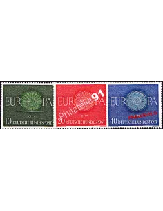 Timbres d'Allemagne n° 210 à 212 - EUROPA 1960