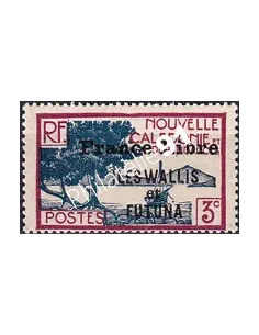 WALLIS ET FUTUNA - n°   94 ** - Type Baie de la Pointe des palétuviers - Surcharge "France Libre" supplémentaire (250424-6)