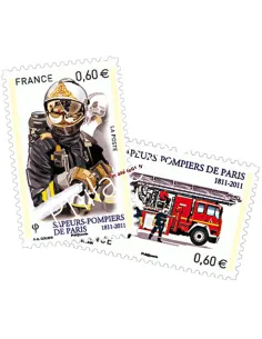 Timbres d'entreprise autoadhésifs - 2 timbres "Sapeurs-Pompiers de Paris"