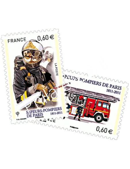 Timbres d'entreprise autoadhésifs - 2 timbres "Sapeurs-Pompiers de Paris"