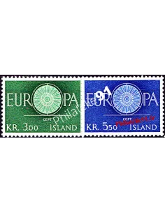 Timbres d'Islande n° 301 à 302 - EUROPA 1960