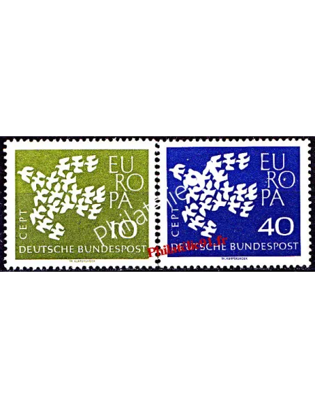 Timbres d'Allemagne n° 239 à 240 - EUROPA 1961
