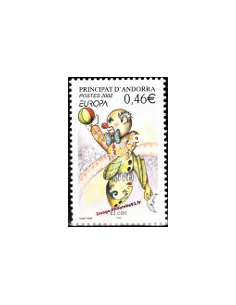 Timbre d'Andorre Français n° 569, Le cirque, collection timbre Europa