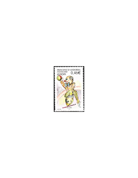 Timbre d'Andorre Français n° 569, Le cirque, collection timbre Europa