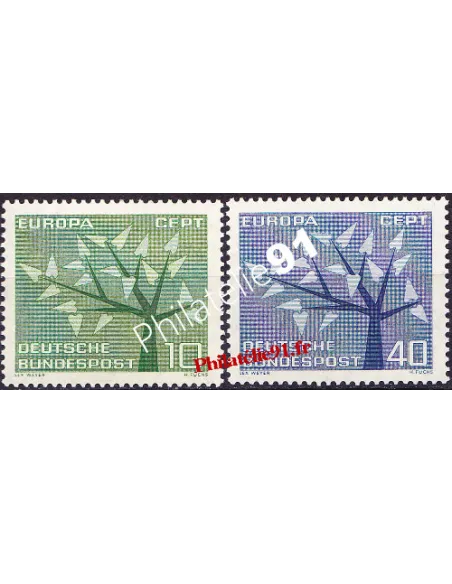 Timbres d'Allemagne n° 255 à 256 - EUROPA 1962