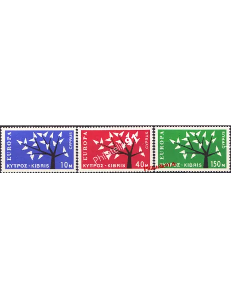 Timbres de Chypre n° 207 à 209 - EUROPA 1962