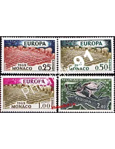 timbres de MONACO n° 571 à 573 + PA 79 - EUROPA 1962 - La moisson