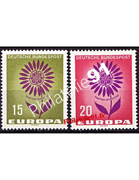 Timbres d'Allemagne n° 313 et 314 - EUROPA 1964