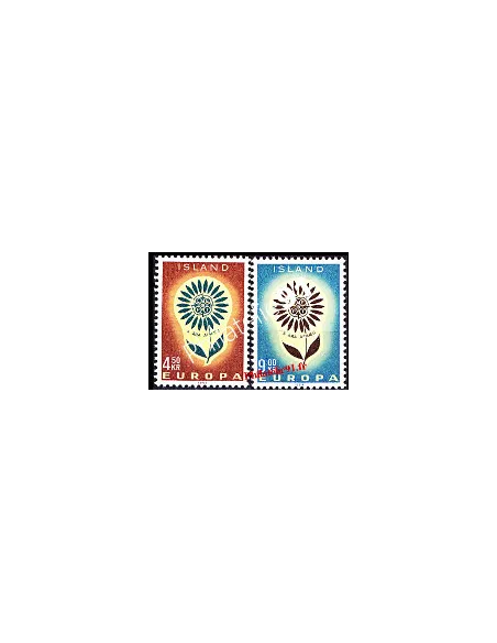 Timbres d'Islande n° 340 et 341 - EUROPA 1964