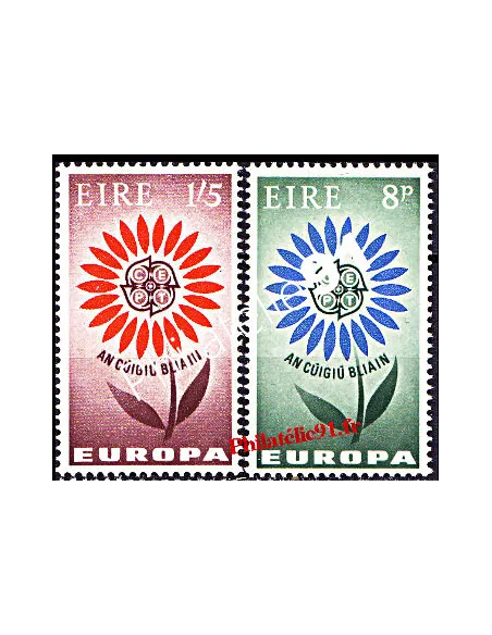 Timbres d'Irlande n° 167 et 168 - EUROPA 1964