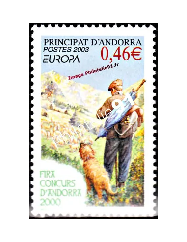 Timbre d'Andorre Français n° 580, L'Art de l'affiche, Timbres Europa