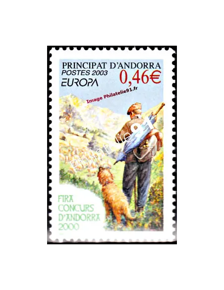 Timbre d'Andorre Français n° 580, L'Art de l'affiche, Timbres Europa
