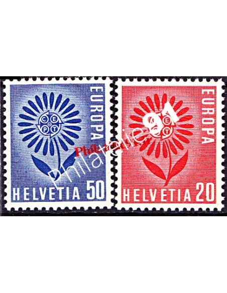 Timbres de SUISSE n° 735 et 736 - EUROPA 1964