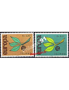 Islande n° 350 et 351, EUROPA 1965, collection timbres d'Europe