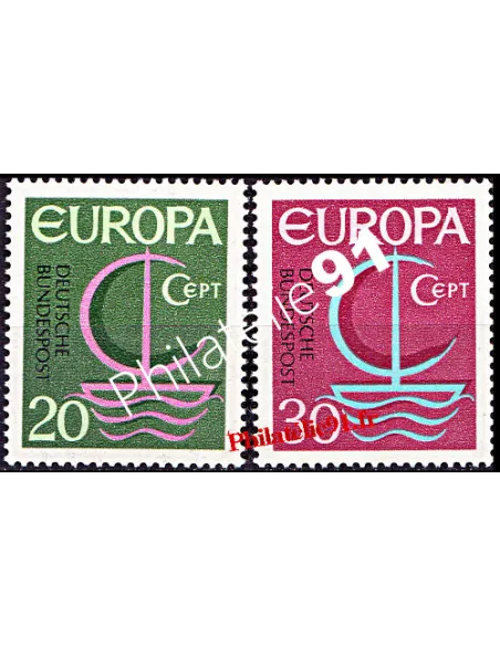Allemagne n° 376 et 377, EUROPA 1966, collection de timbres d'Europe