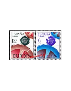 Timbres d'Espagne n° 1448 et 1449 - EUROPA 1967