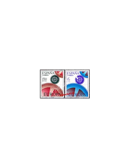 Timbres d'Espagne n° 1448 et 1449 - EUROPA 1967