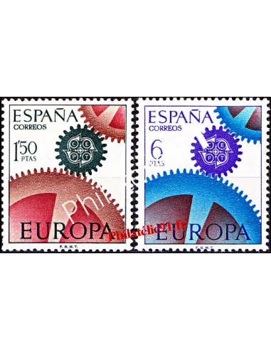 Timbres d'Espagne n° 1448 et 1449 - EUROPA 1967