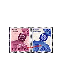 Timbres d’Italie n° 968 à 969 - EUROPA 1967