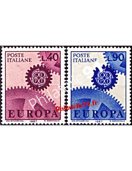Timbres d’Italie n° 968 à 969 - EUROPA 1967